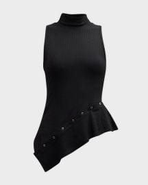 JONATHAN SIMKHAI Miko Mock Neck Top In Black Shop Premium Outlets at Shop Simon