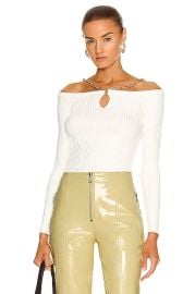 JONATHAN SIMKHAI Quinn Off the Shoulder Top in White  FWRD at Forward