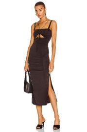 JONATHAN SIMKHAI STANDARD Lucy Midi Dress in Black  FWRD at Forward