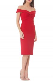 JS Collections Ruched Off the Shoulder Sheath Dress at Nordstrom