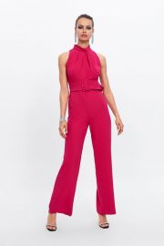 JUMPSUIT WITH BELT at Zara