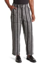 JUNGLES Minimal Workwear Stripe BouclPants at Nordstrom