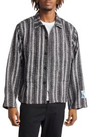 JUNGLES Stripe BouclWorkwear Jacket at Nordstrom