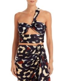 JUST BEE QUEEN Harlow Cutout One Shoulder Crop Top Bloomingdales at Bloomingdales