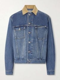 JW ANDERSON Corduroy-Trimmed Denim Jacket at Mr Porter