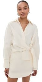 JW Anderson Draped Twisted Shirt Off White 8 at Shopbop