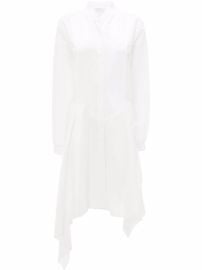 JW Anderson bomber-style Poplin Shirtdress White at Farfetch