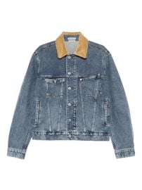 JW Anderson corduroy-collar Denim Jacket Blue at Farfetch