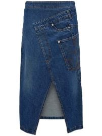 JW Anderson wrap-design Denim Skirt Blue at Farfetch
