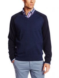 Jack Spade Menand39s Buckley Olorblock V-Neck Sweater at Amazon