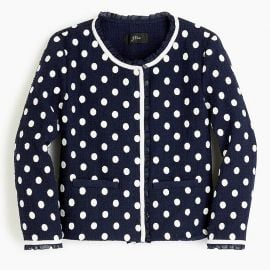 Jacket in Polka-Dot Textured Tweed by J. Crew at J. Crew