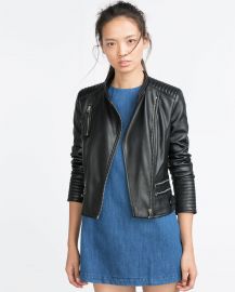 Jacket with zips at Zara