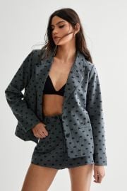Jackets amp Coats Bow Print Blazer NastyGal at Nasty Gal