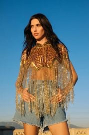 Jackets amp Coats Star Tassel Beaded Cape NastyGal at Nasty Gal