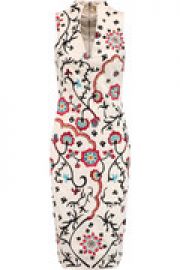 Jacki embroidered cotton-blend canvas dress at The Outnet