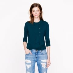 Jackie Cardigan in Landscape Green at J. Crew