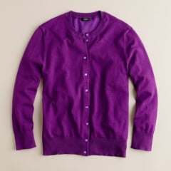 Jackie Cardigan in Purple at J. Crew