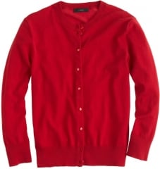 Jackie Cardigan in Red at J. Crew