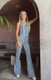 Jacksonville Jumpsuit Sand N Sea Stripe Denim Show Me Your Mumu at Show Me Your Mumu