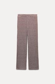 Jacquard Ankle Pants at Zara