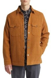 Jacquard Cotton Snap-Up Shirt Jacket at Nordstrom