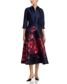 Jacquard Floral Shirt Waist Dress at Bloomingdales