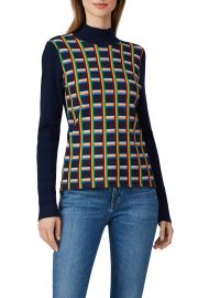 Jacquard Front Ribbed Turtleneck  tory sport at Rent The Runway