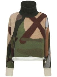 Jacquard-Knit Wool Turtleneck Sweater by Sacai x KAWS at Luisaviaroma