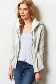 Jacquard Peplum Hoodie at Anthropologie