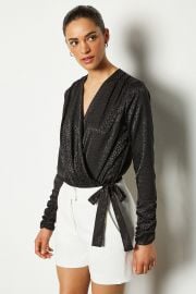 Jacquard Satin Bodysuit at Karen Millen