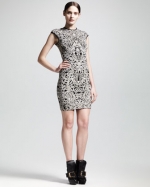 Jacquard dress by Alexander McQueen at Neiman Marcus