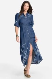 Jacqueline Puff Sleeve Midi Dress by Johnny Was at Johnny Was