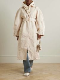 Jacquemus Bari Belted Trench Coat in Natural at Net a Porter