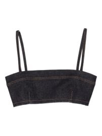 Jacquemus Denim Cropped Top Blue at Farfetch
