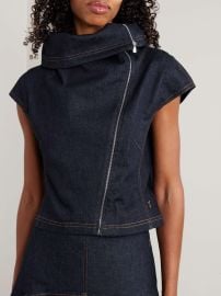 Jacquemus Pasante de N mes Denim Top and Skirt at Net a Porter