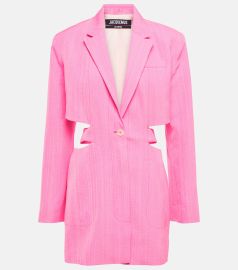 Jacquemus Pink Le Raphia La Robe Bari Minidress at Mytheresa