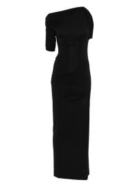 Jacquemus The Drapeado Maxi Dress Black at Farfetch