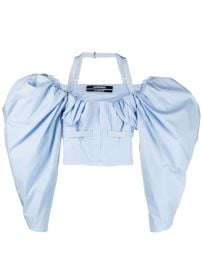 Jacquemus off-shoulder Poplin Blouse - Farfetch at Farfetch