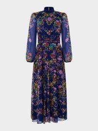 Jacqui B Dress in Nerine Navy SALONI at Saloni