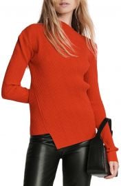 Jade Asymmetrical Neck Ribbed Top at Nordstrom