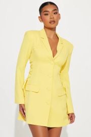 Jade Blazer Mini Dress - Yellow Fashion Nova at Fashion Nova