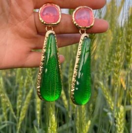 Jade Green Earrings Sage Green Marbled Drop Earrings Long - Australia at Etsy