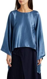 Jade satin cape top at Barneys