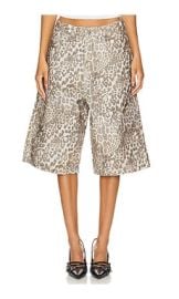Jaded London Colossus Jorts In Leopard Fade at Revolve
