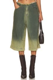 Jaded London Denim Jort In Green Wash at Revolve