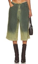 Jaded London Denim Jort In Green Wash at Revolve