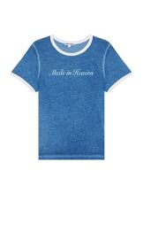 Jaded London Made In Heaven Ringer Tee In Blue at Revolve