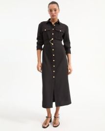 Jaden Shirtdress in Black at Veronica Beard