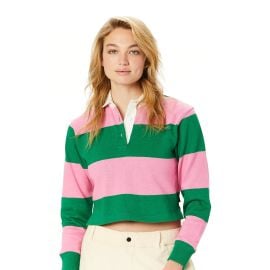 Jagger Stripe Cropped Rugby Pullover at Rowing Blazers