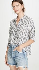 James Perse Paisley Print Boxy Shirt at Shopbop